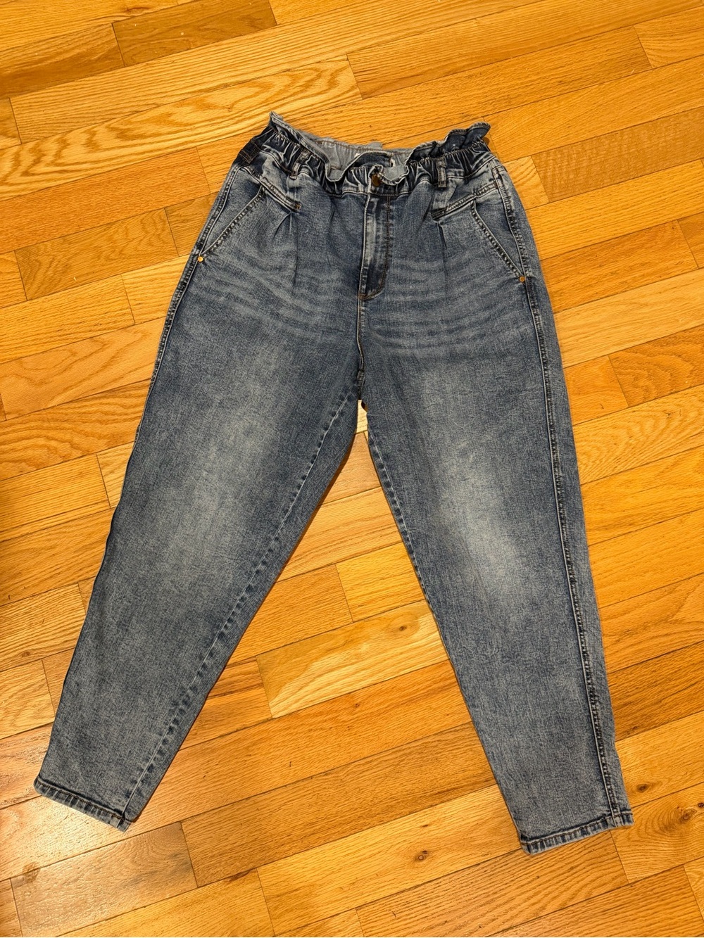 Vintage America Blues Paperbag Ruffle Waist Jeans 14R